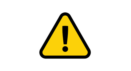 Clear warning sign with exclamation mark alerts viewers to potential danger or important information