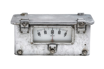 Fototapeta premium Vintage Industrial Metal Gauge on Transparent Background