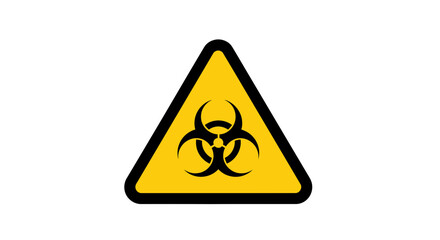 Universal biohazard warning symbol alert sign for danger and caution