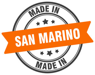 Fototapeta premium Made in San Marino round sign. Made in San Marino stamp.
