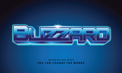 blizzard  design text effect illustration