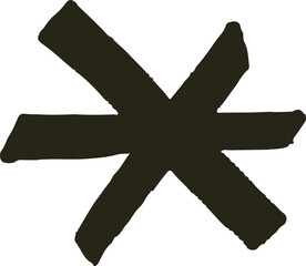 Abstract Hand-Drawn Brushstroke Graphic Elements