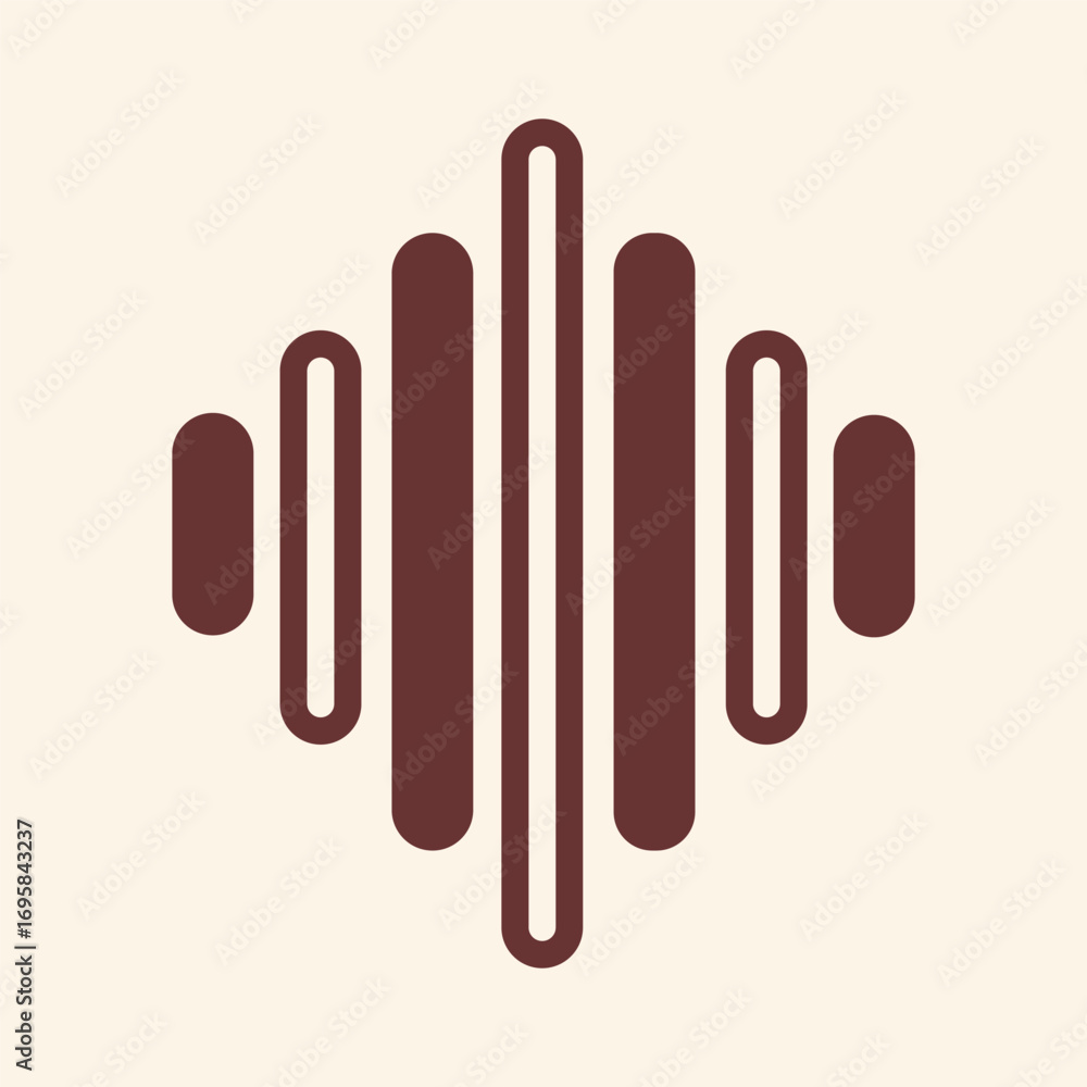 Poster modern abstract sound wave graphic representing audio signal or digital data flow