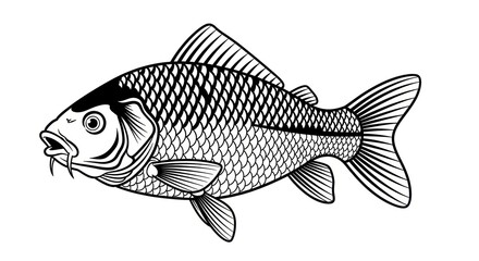 Carp fish illustration