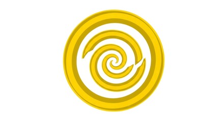 Circular gold spiral design