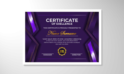 elegant gradient certificate design template