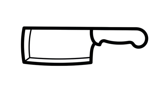 Kitchen butcher knife illustration