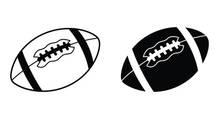 two footballs side by side with contrasting designs