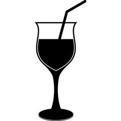 black glass silhouette vector