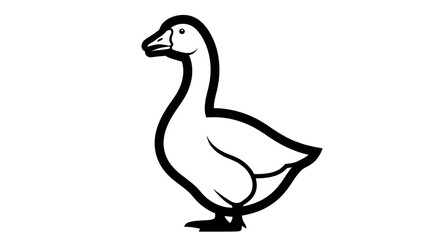 Fototapeta premium Outlined goose illustration