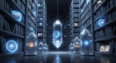 Mystical Library, Crystal Prisms, and Digital Archives