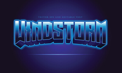 windstorm  design text effect illustration