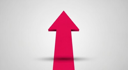 Red upward arrow graphic design