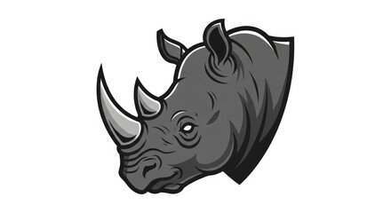 Rhinoceros head graphic design