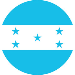 Honduras Circular Flag on Grey Background  , National Identity Symbol