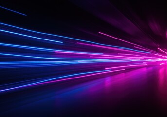 Fototapeta premium Abstract Blue and Magenta Light Trails