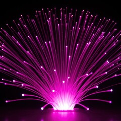 Glowing Fiber Optic Arc
