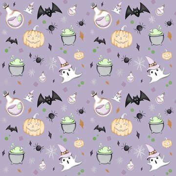 15 Halloween Seamless pattern, 300 DPI, 5000xx5000 px
