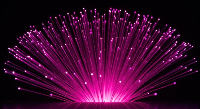 Glowing Fiber Optic Arc