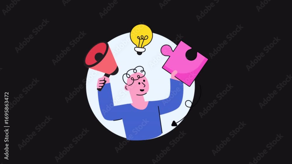 Poster marketing solution 2d motion graphics animation alpha channel