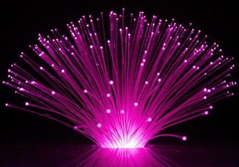 Glowing Fiber Optic Arc