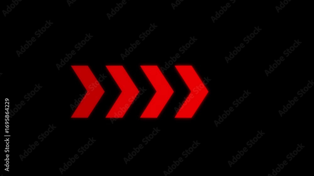 Aufkleber red color right arrow icon animation. arrow moving left to right side direction. arrow icon concept 
