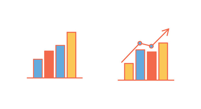 chart comparison showing growth trends over time periods