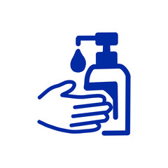 Hand sanitizer hygiene icon / 手指消毒・衛生管理のアイコン