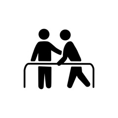 Rehabilitation support icon / リハビリを支援する人のアイコン