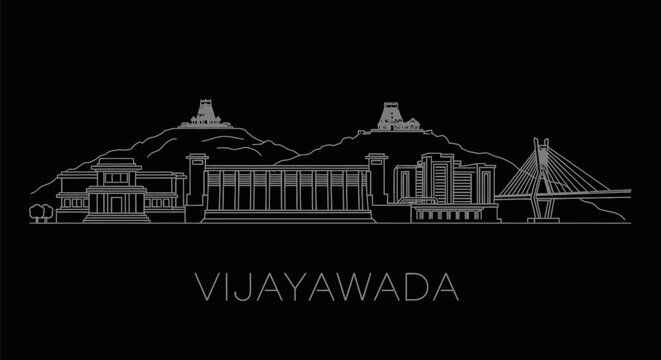 Vijayawada skyline with Andhra Pradesh, and India.