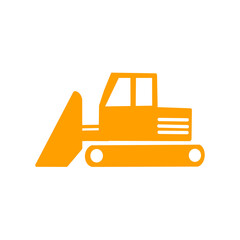 【Transportation Icons】Bulldozer Icon／ブルドーザーのアイコン	
