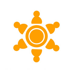 「円卓会議・グループディスカッションのピクトグラム / Roundtable Meeting and Group Discussion Pictogram」