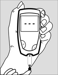 apply sample to test strip