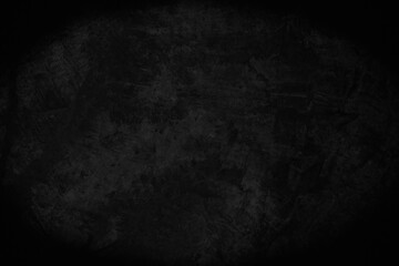 Close up retro plain dark black cement concrete wall background texture for show or advertise or promote product and content on display. Color old concrete wall design vintage grunge element blank.