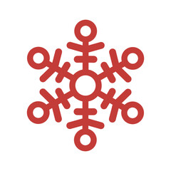 Snowflake. Vector geometric illustration of traditional Christmas winter decor