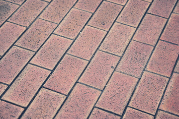 煉瓦を敷き詰めた道