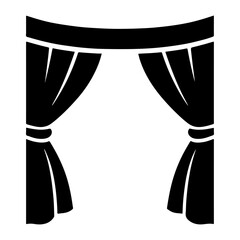 Stage opening icon in flat design
