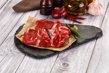 Raw beef meat for cooking