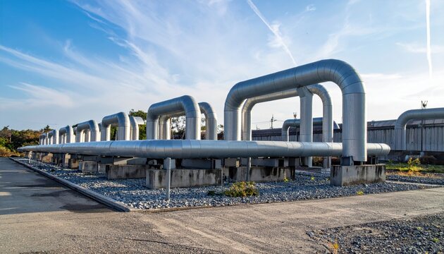 Substation busbars geometry from safe distance clean composition wallpaper background representing energy infrastructure suitable for modern industrial design