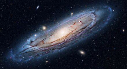 Fototapeta premium Andromeda Galaxy in Deep Space - Stellar Universe Background