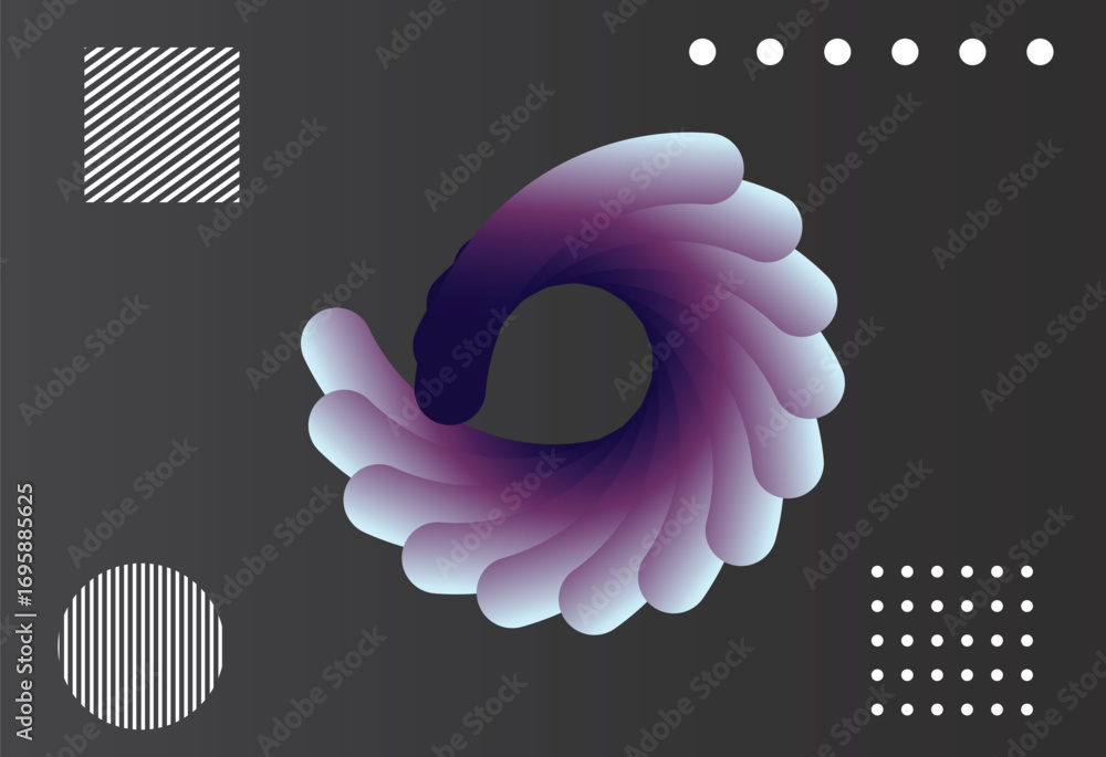 Aufkleber modern gradient poster background vector . cover template with colors geometric shape pattern. moder