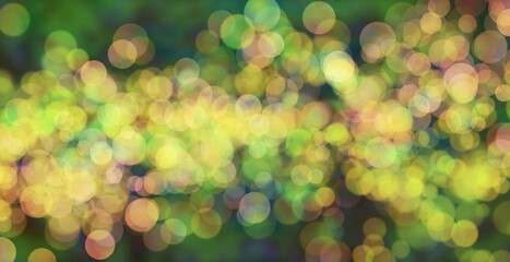 Kolorowe rozmycia świateł typu Bokeh.