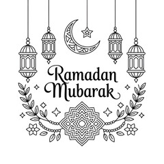 Fototapeta premium Ramadan Mubarak, Ramadan Greetings, Ramadan Celebration, Islamic Festival, Muslim Holiday,