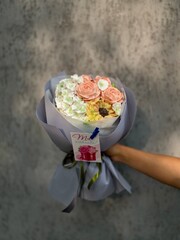 bouquet of marshmallow flowers