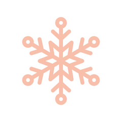 Snowflake. Vector geometric illustration of traditional Christmas winter decor