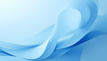 Naklejka premium Soft Blue Abstract Background With Transparent Wavy Lines 