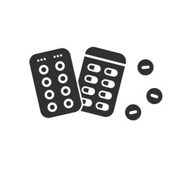 錠剤　カプセル　飲み薬　内服薬のシルエットイラスト