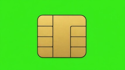 a SIM card with gold contact pads - Powered by Adobe