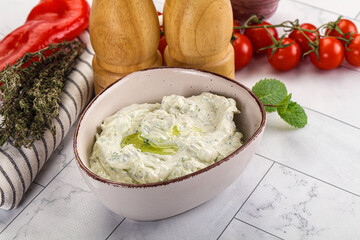Greek feta dip with oil