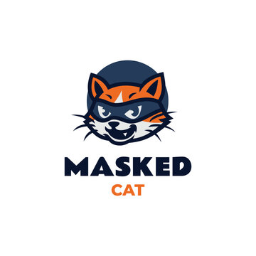 Mascot Character Cat Logo Design